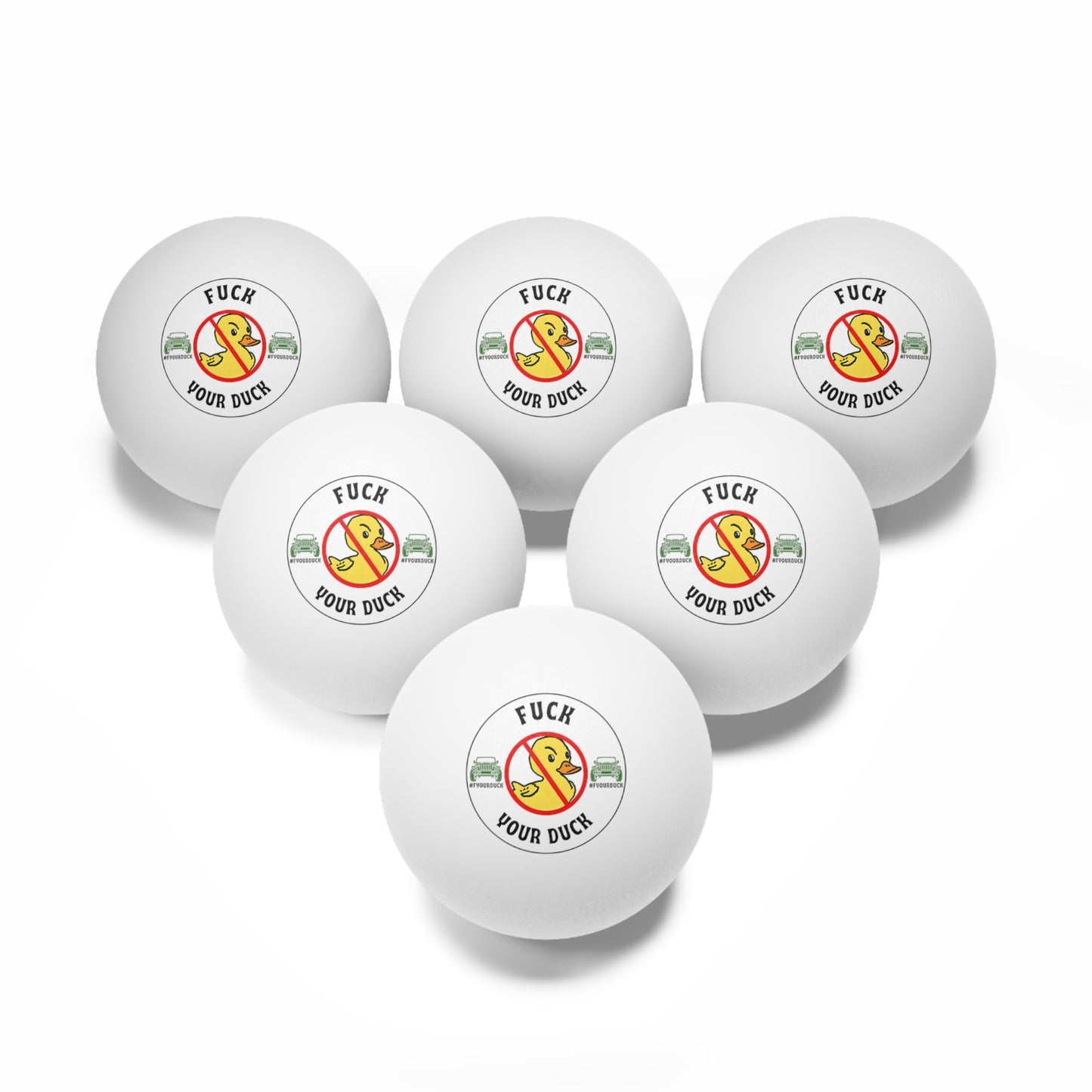 F Your Duck - Ping Pong Balls, 6 pcs