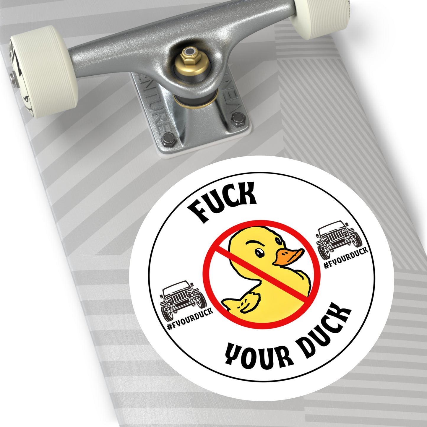 Anti-Rubber Duckie Sticker for Jeep Aficionados!