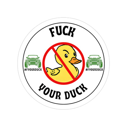 Anti-Rubber Duckie Sticker, Round, 1pcs