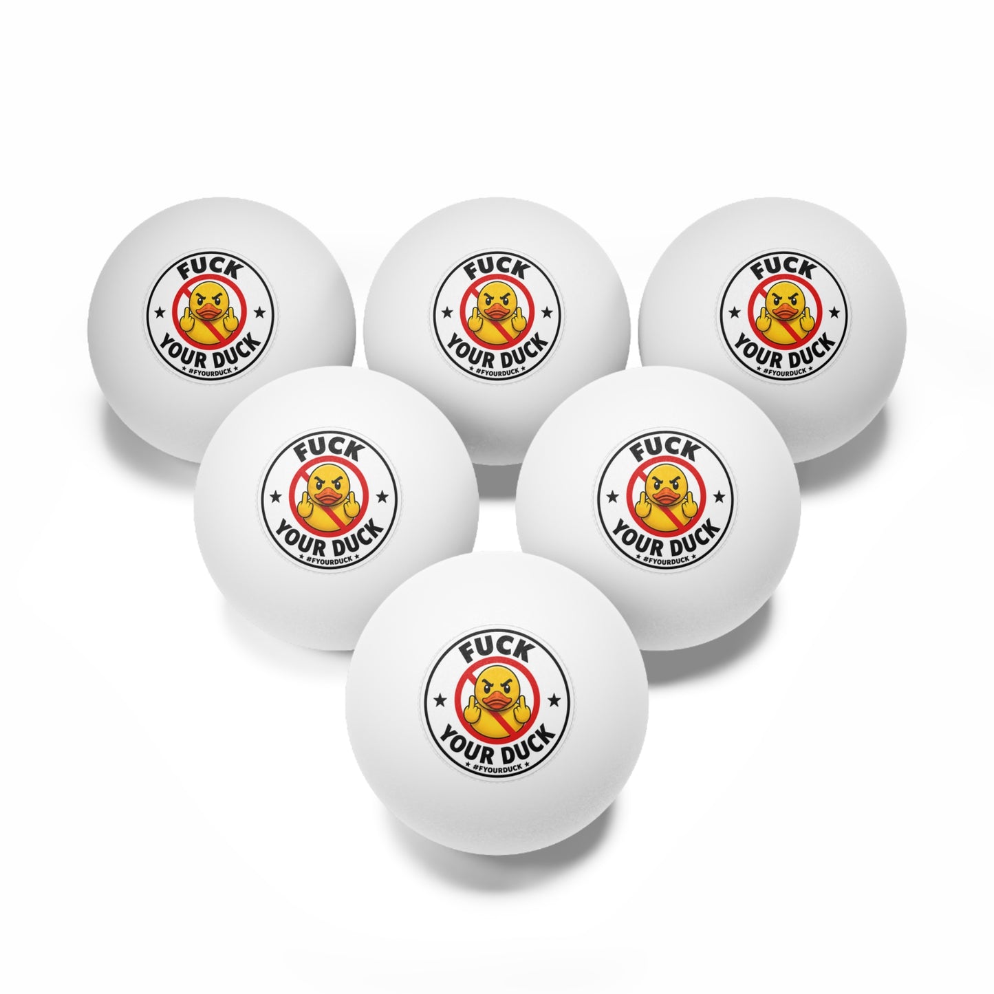 F Your Duck - Ping Pong Balls, 6 pcs