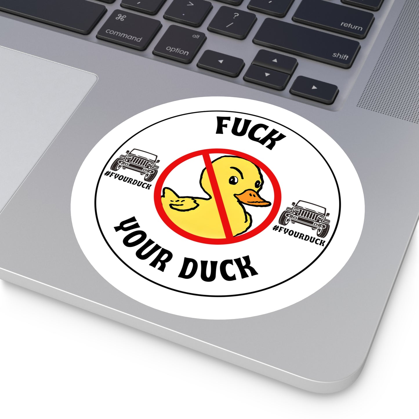 Anti-Rubber Duckie Sticker for Jeep Aficionados!